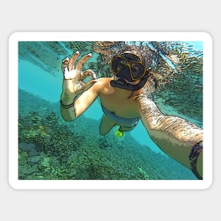 Snorkeling Sticker